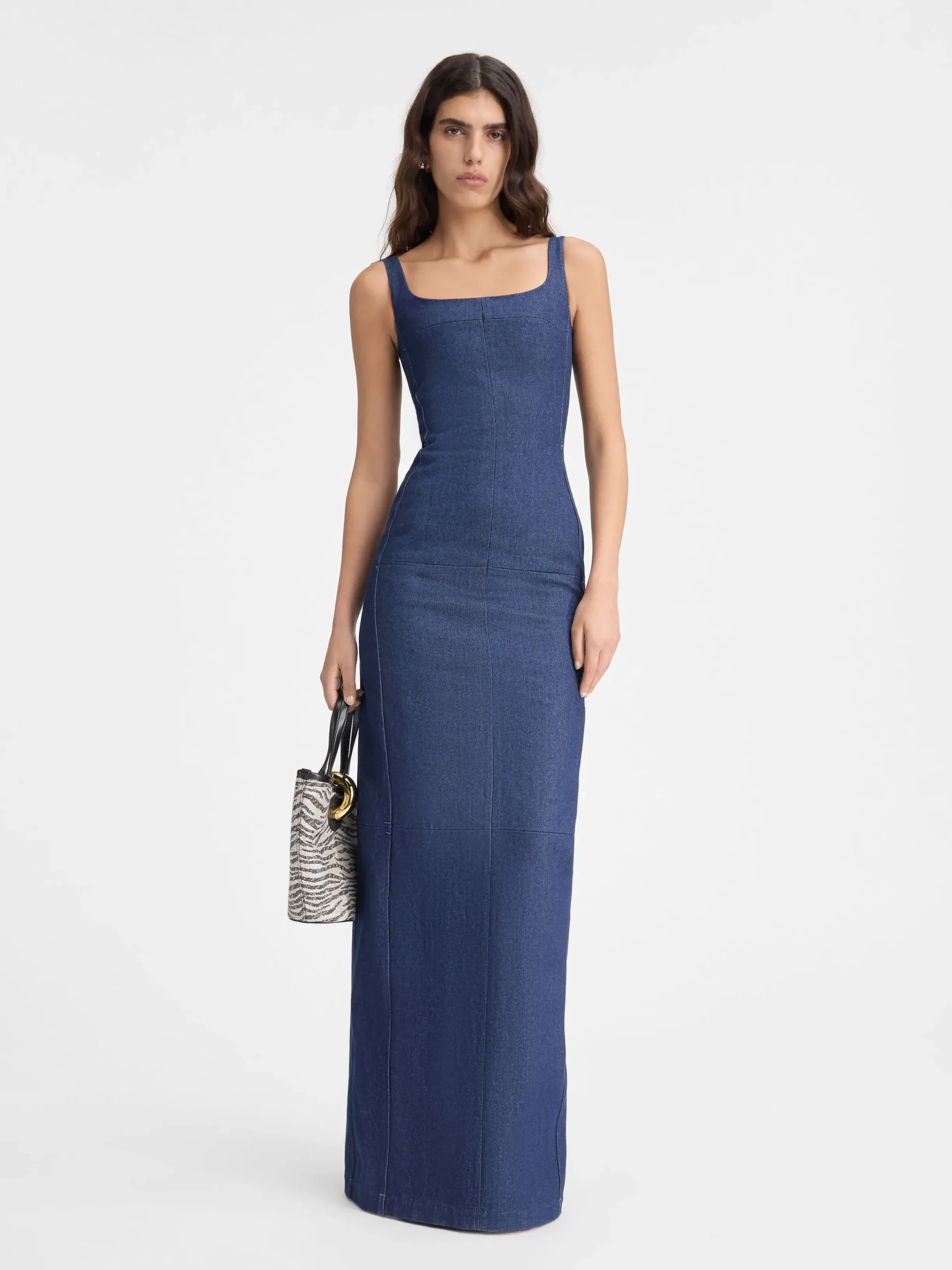 Fashion Jacquemus De de-Nîmes Spoglio denim jurk Navy