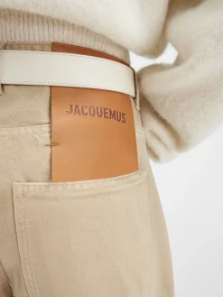 Outlet Jacquemus De de-N&icirc;mes wijde denim broek Beige