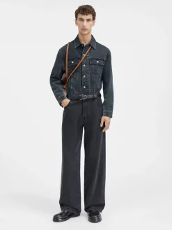 Hot Jacquemus De de-Nîmes wijde denim broek Black