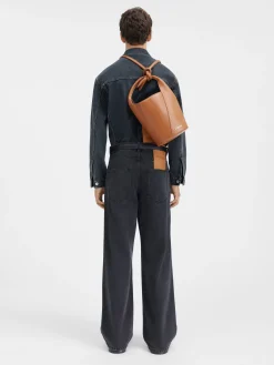 Hot Jacquemus De de-N&icirc;mes wijde denim broek Black