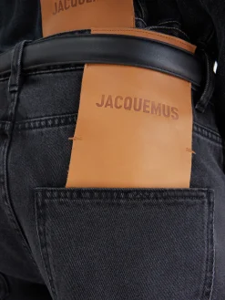 Hot Jacquemus De de-N&icirc;mes wijde denim broek Black