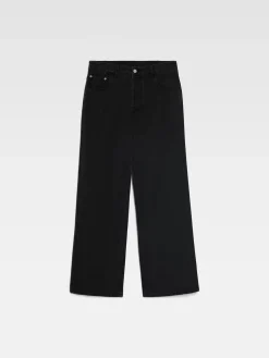 Hot Jacquemus De de-N&icirc;mes wijde denim broek Black