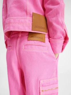 Discount Jacquemus De de-N&icirc;mes wijde denim broek voor kinderen Pink