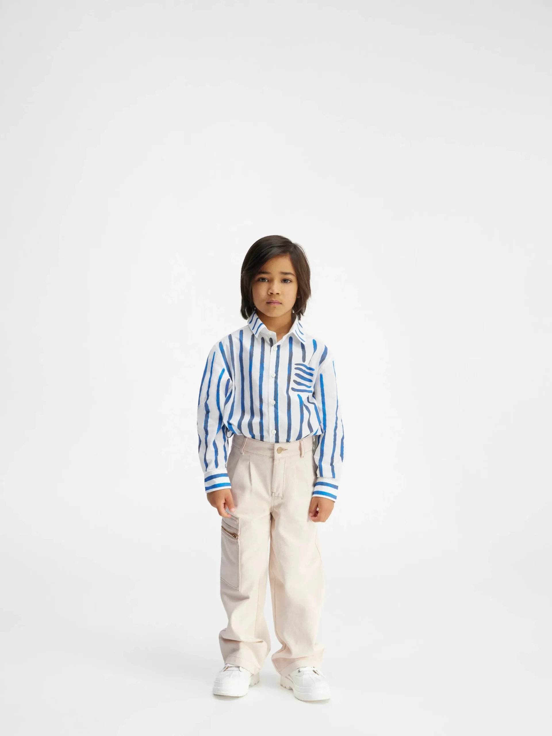 Fashion Jacquemus De de-Nîmes wijde denim broek voor kinderen Off-White