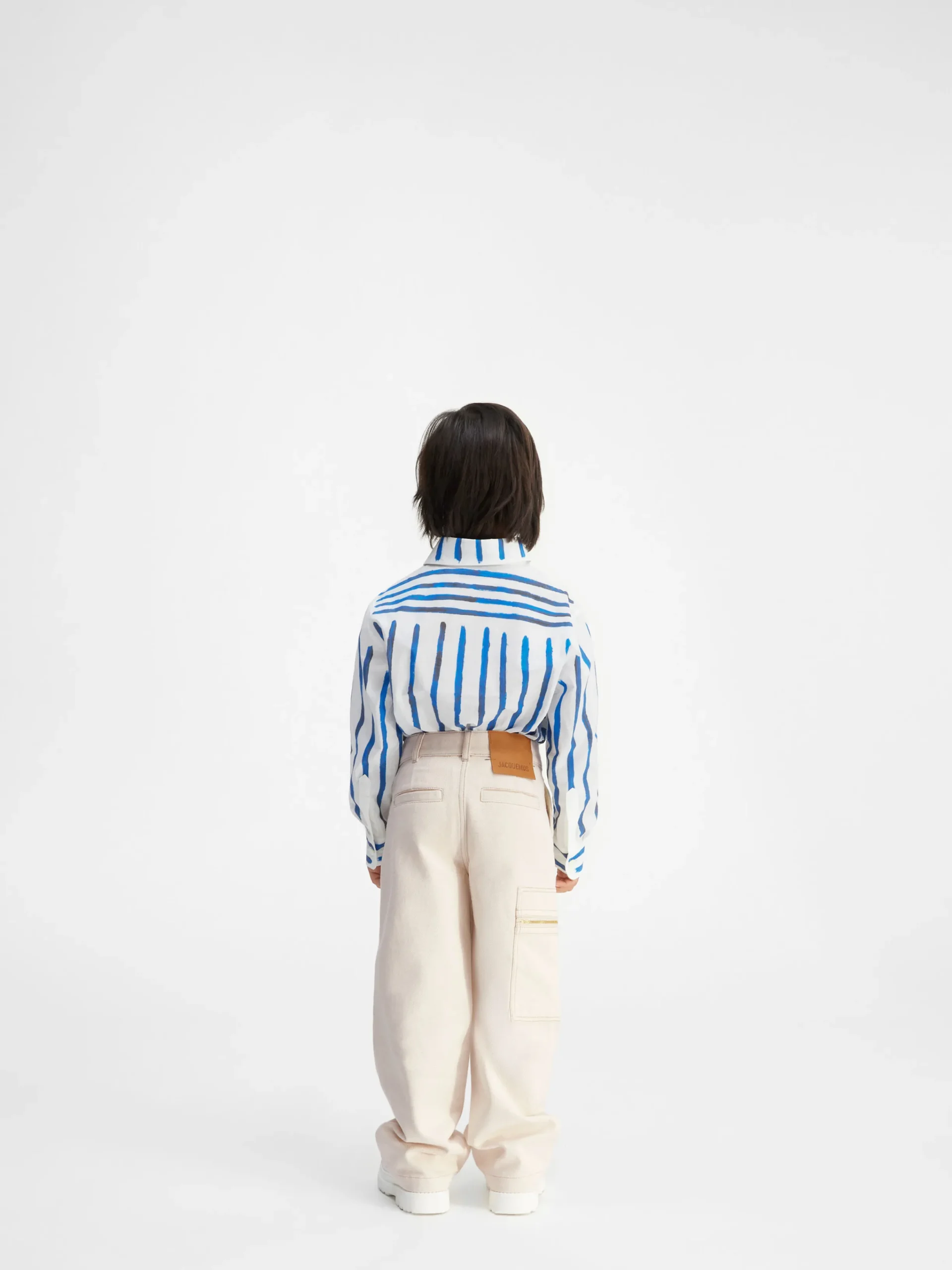 Fashion Jacquemus De de-Nîmes wijde denim broek voor kinderen Off-White