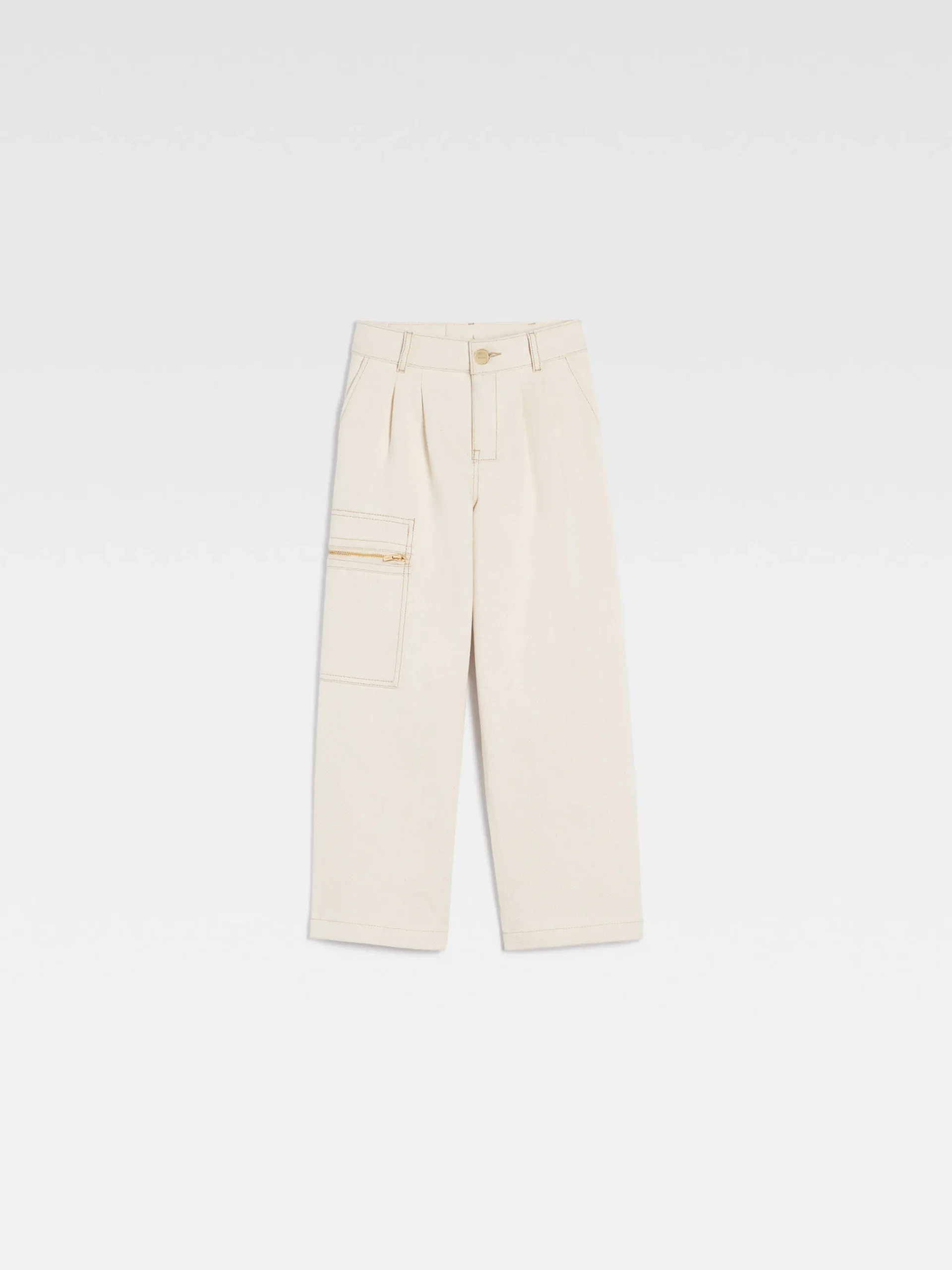 Fashion Jacquemus De de-Nîmes wijde denim broek voor kinderen Off-White