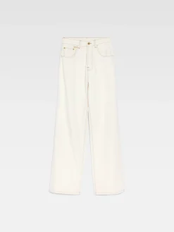 Best Jacquemus De de-Nîmes wijde denim broek Off-white/Tabac
