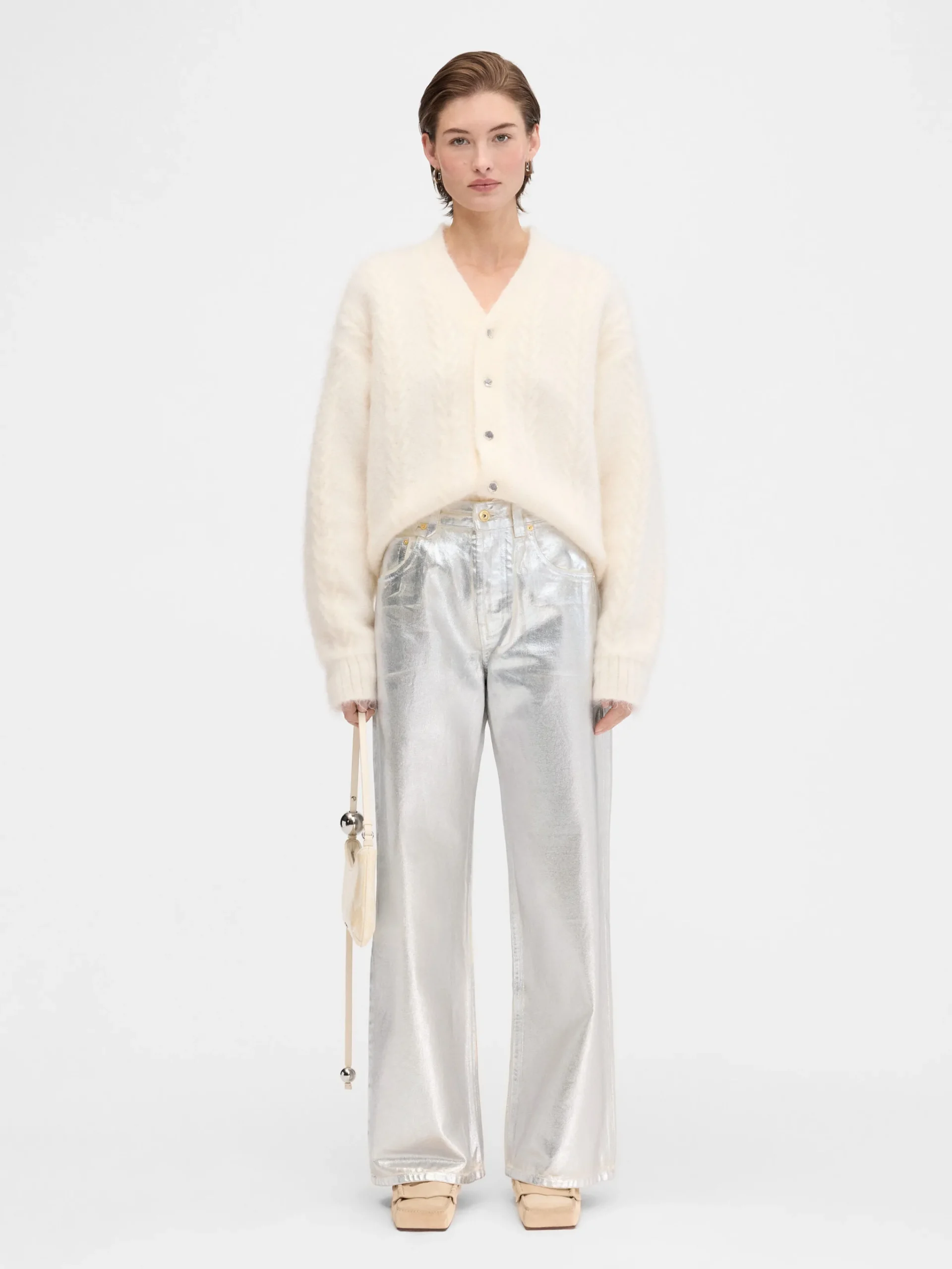 Discount Jacquemus De de-Nîmes wijde spijkerbroek Silver