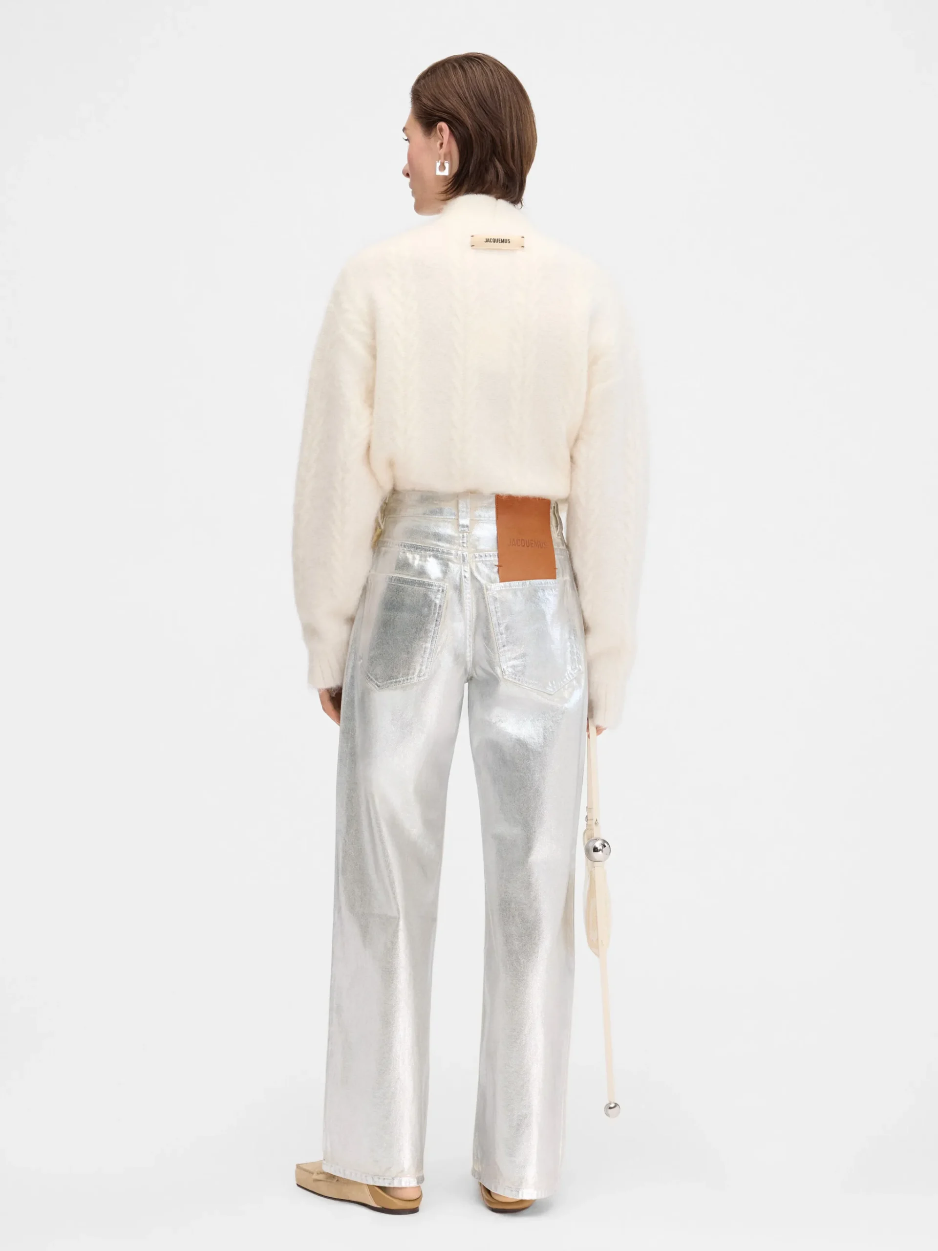 Discount Jacquemus De de-Nîmes wijde spijkerbroek Silver