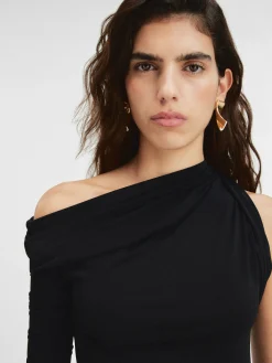 Sale Jacquemus De Drapeado jurk Black