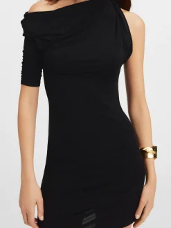 Discount Jacquemus De Drapeado mini jurk Black