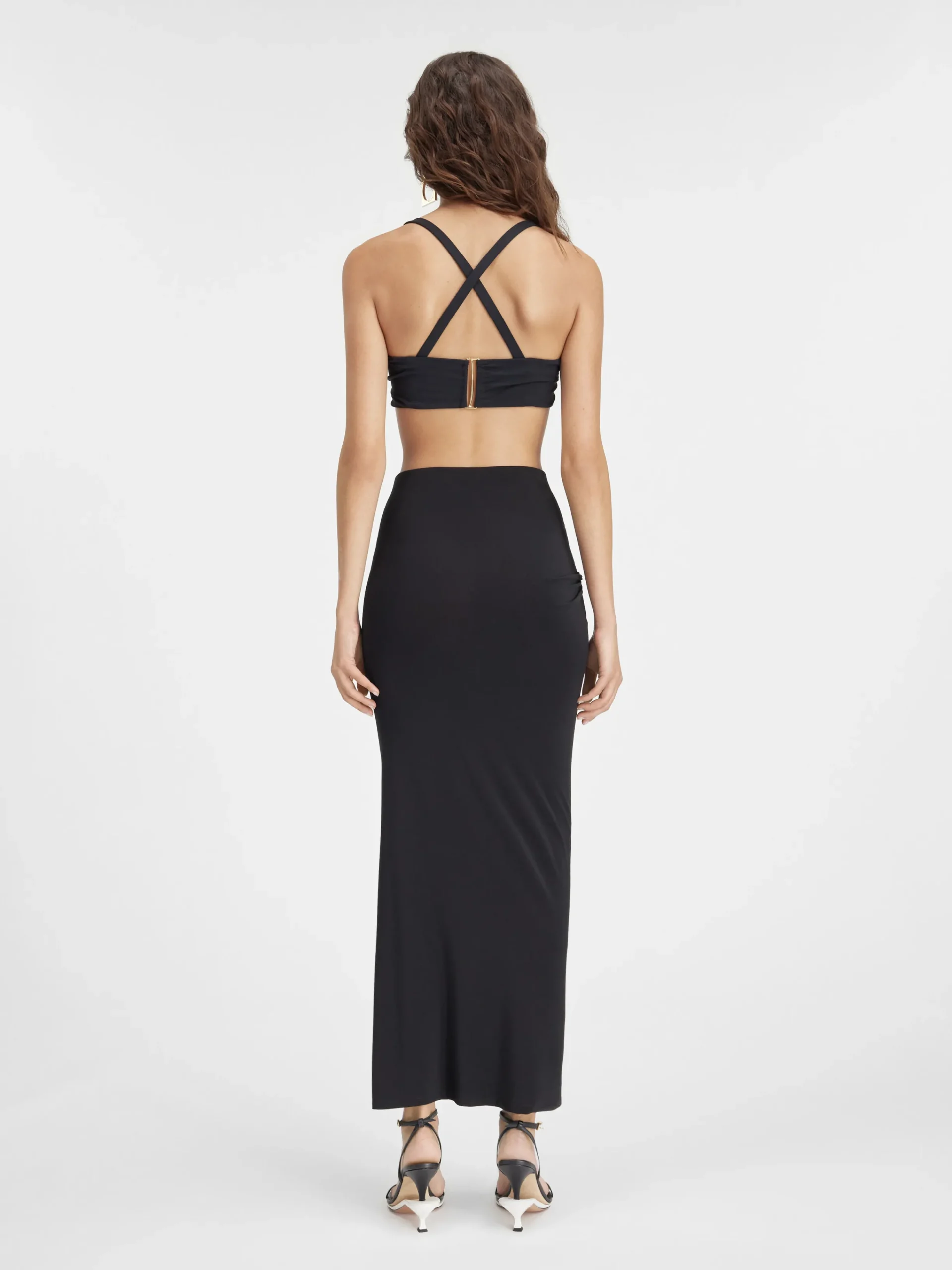Fashion Jacquemus De Drapeado rok Black