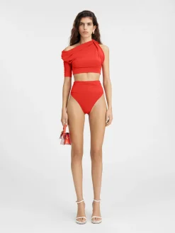 Clearance Jacquemus De Drapeado top Orange