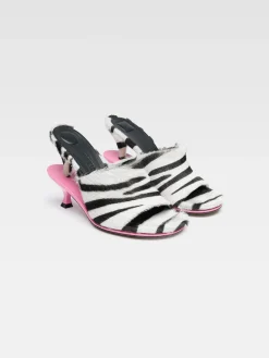 Online Jacquemus De dubbele muiltjes Black&WhiteZebra