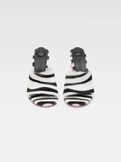 Online Jacquemus De dubbele muiltjes Black&WhiteZebra