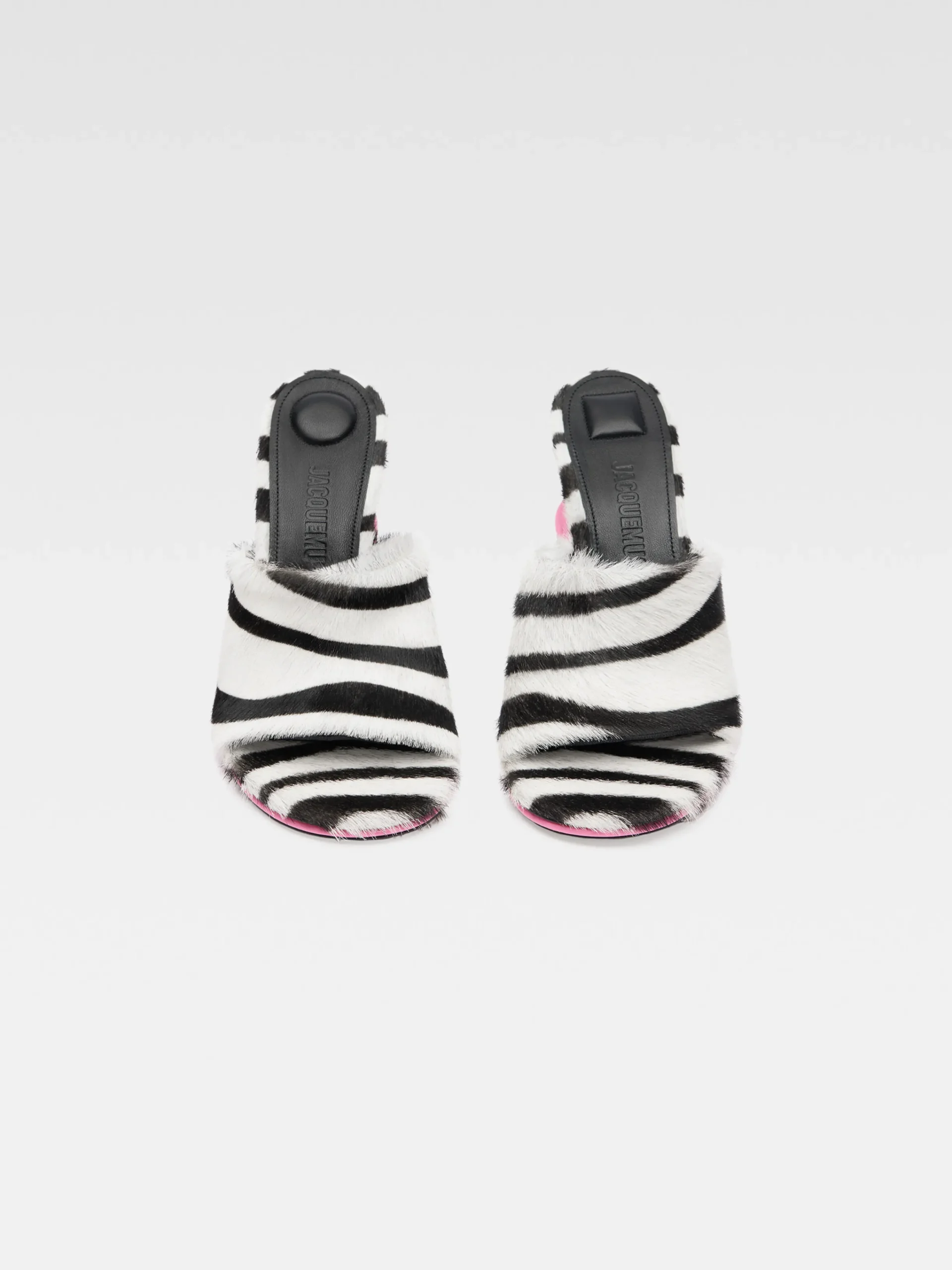 Online Jacquemus De dubbele muiltjes Black&WhiteZebra