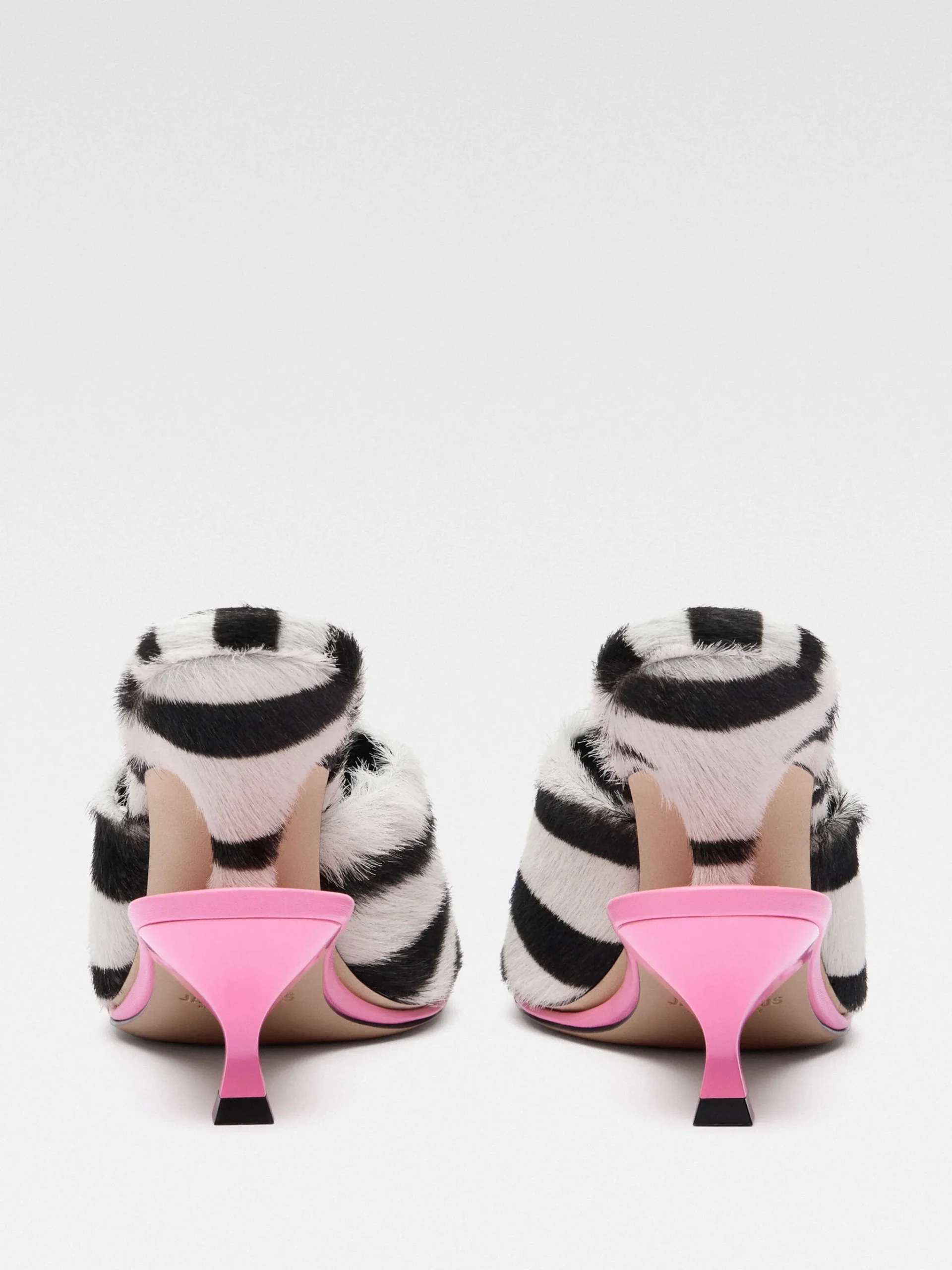 Online Jacquemus De dubbele muiltjes Black&WhiteZebra