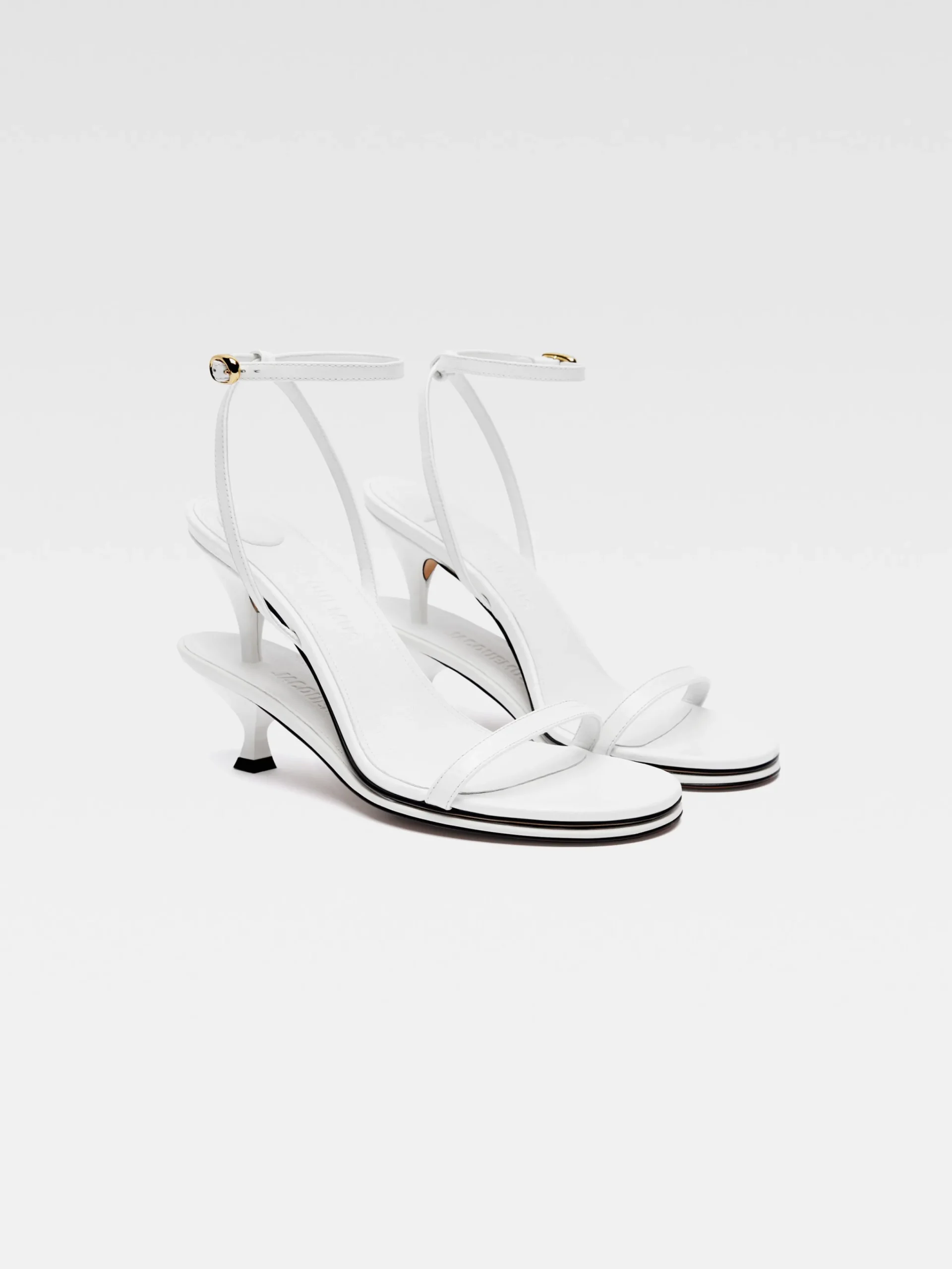 Hot Jacquemus De dubbele sandalen White