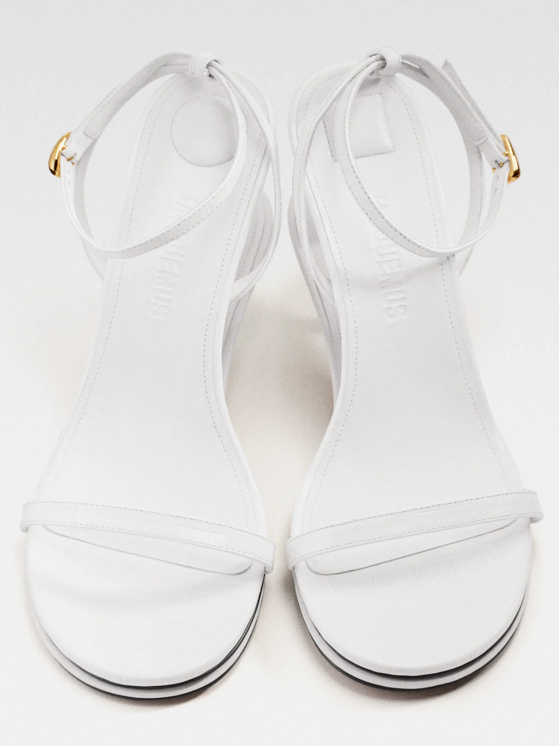 Hot Jacquemus De dubbele sandalen White