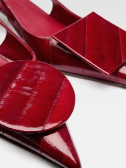 Outlet Jacquemus De Duelo lage slingbacks DarkRed