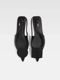 Outlet Jacquemus De Duelo platte slingbacks Black