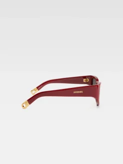 Discount Jacquemus De Gala zonnebril Burgundy