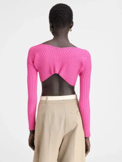 Sale Jacquemus De gebreide Pral&ugrave; NeonPink