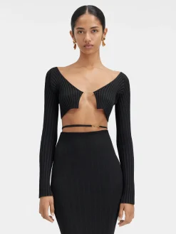 Online Jacquemus De gebreide Pralù Black