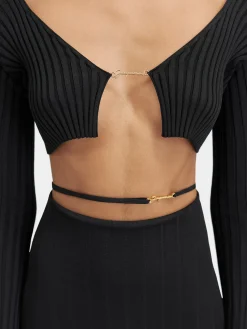 Online Jacquemus De gebreide Pral&ugrave; Black