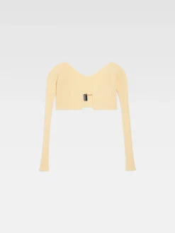 Discount Jacquemus De gebreide Pral&ugrave; LightYellow