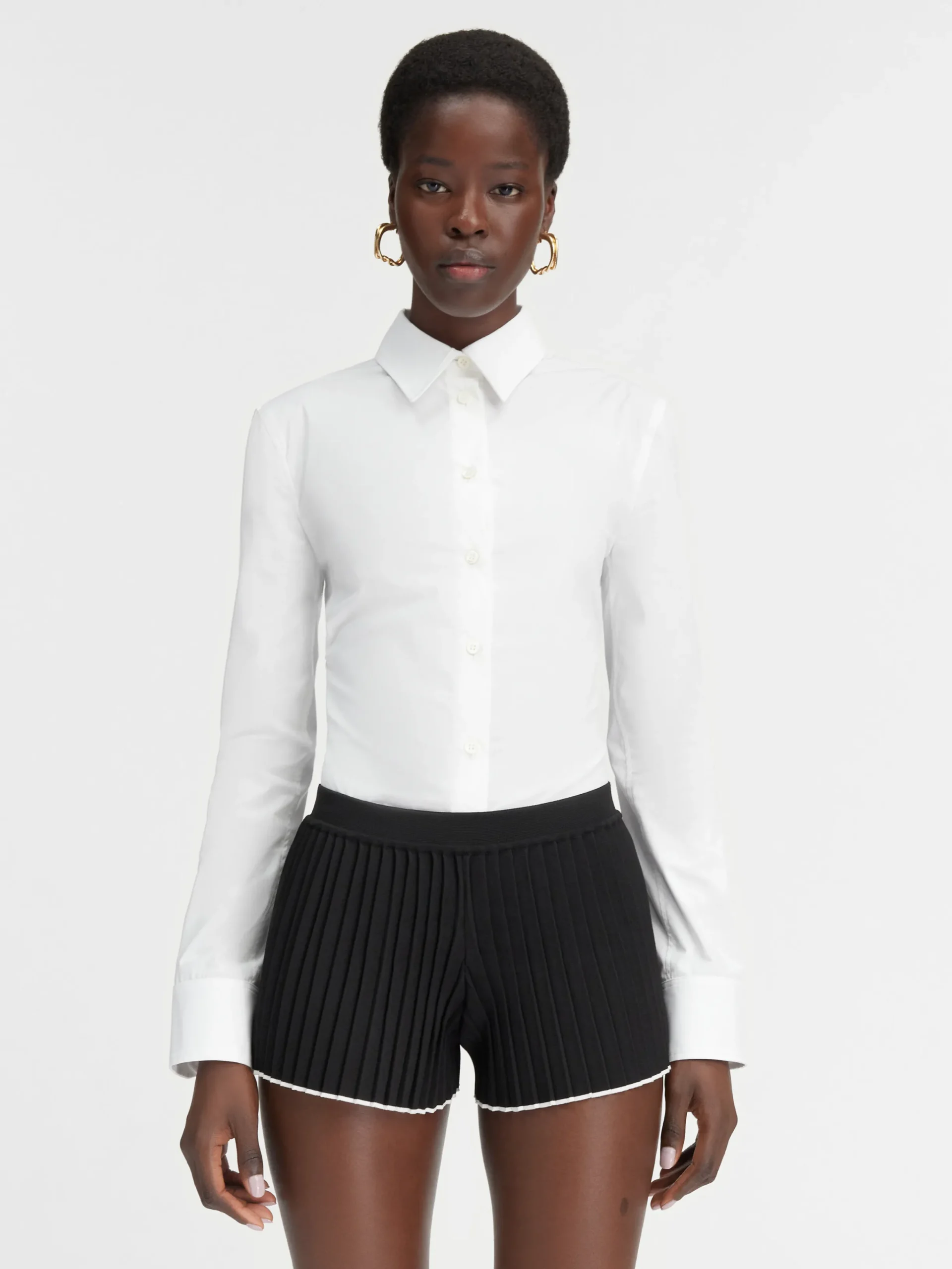 Fashion Jacquemus De gebreide shorts met plooien Black