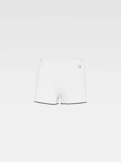 Discount Jacquemus De gebreide shorts met plooien White