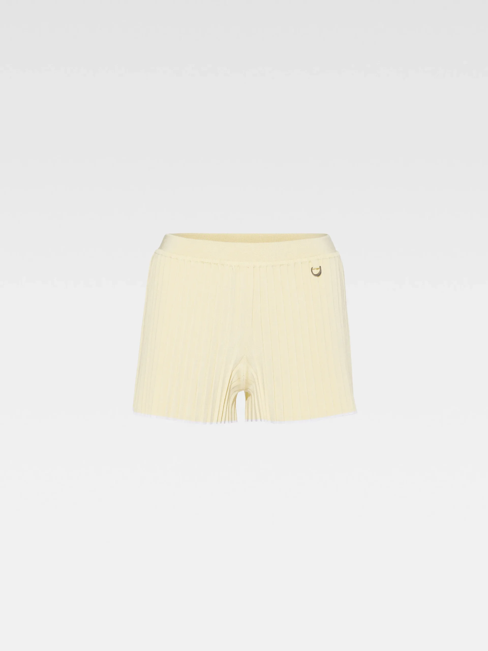 Best Jacquemus De gebreide shorts met plooien LightYellow
