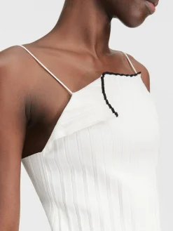 Sale Jacquemus De gebreide top met plooien White
