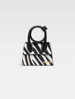 Online Jacquemus De geknoopte Chiquito Black&WhiteZebra