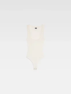 Fashion Jacquemus De Gros Grain bodysuit White