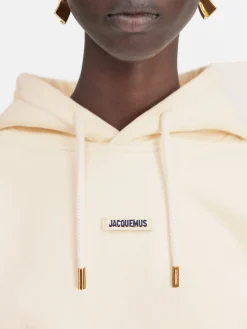 Sale Jacquemus De Gros Grain hoodie LightBeige
