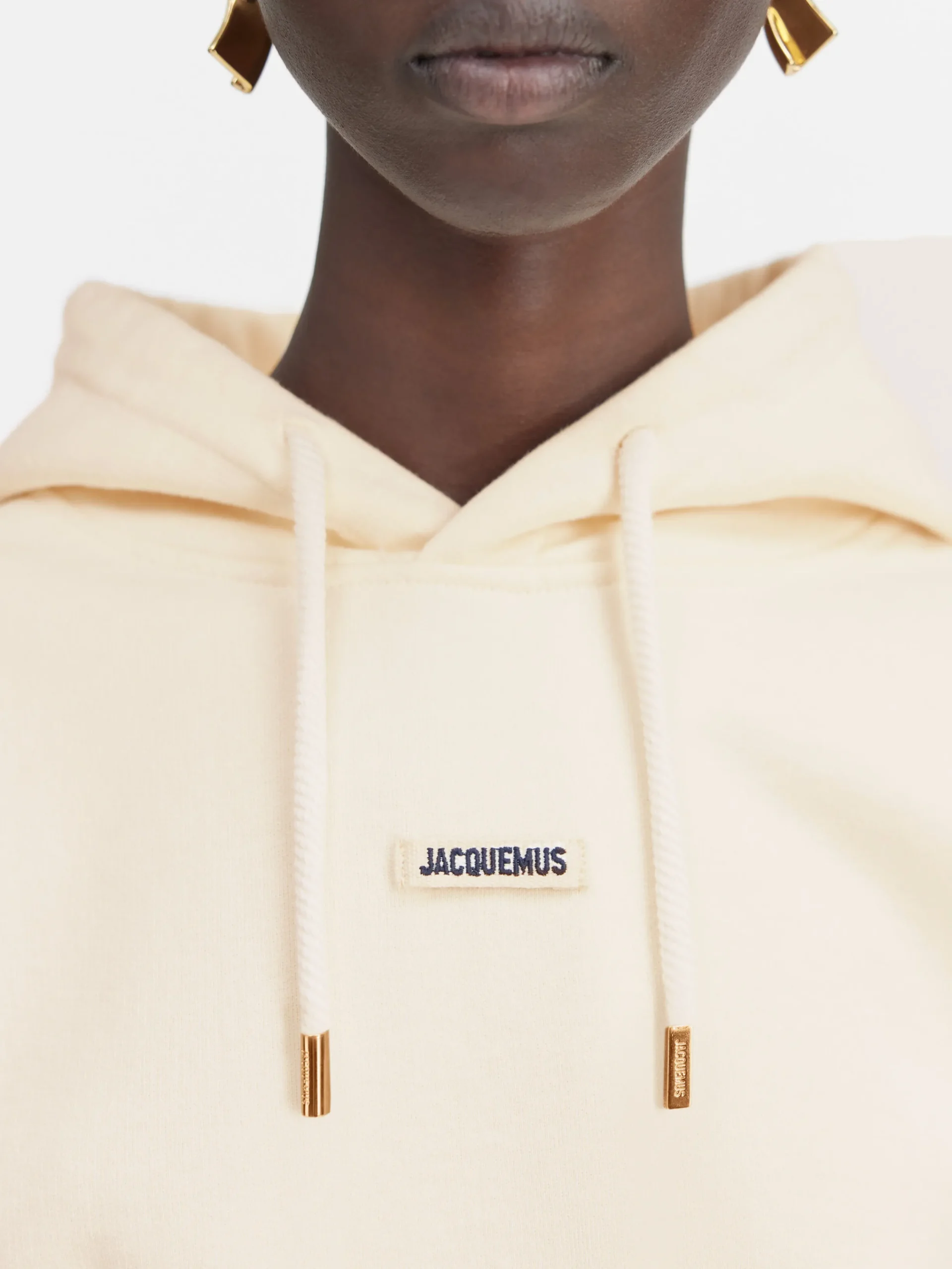 Sale Jacquemus De Gros Grain hoodie LightBeige