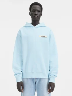New Jacquemus De Gros Grain hoodie LightBlue