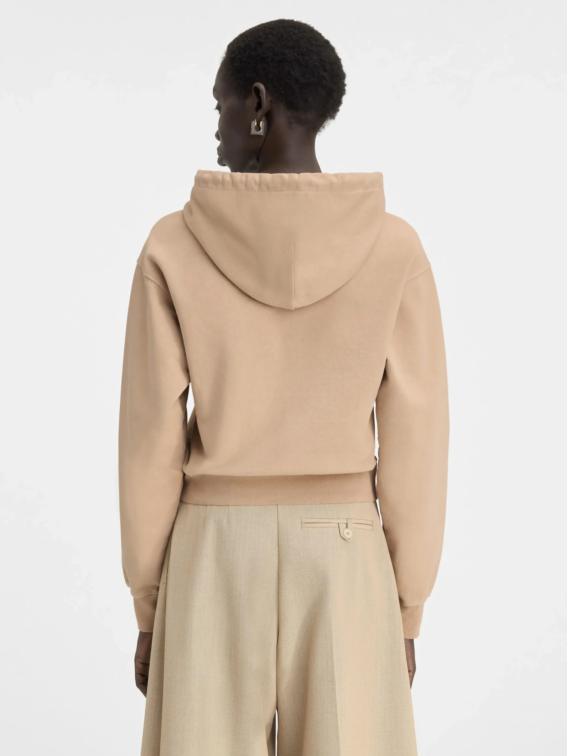 Fashion Jacquemus De Gros Grain hoodie Beige