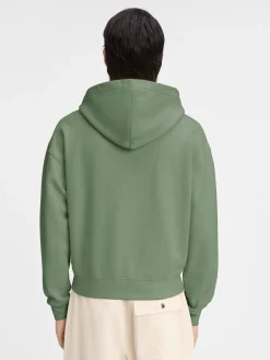 Hot Jacquemus De Gros Grain hoodie met rits LightGreen