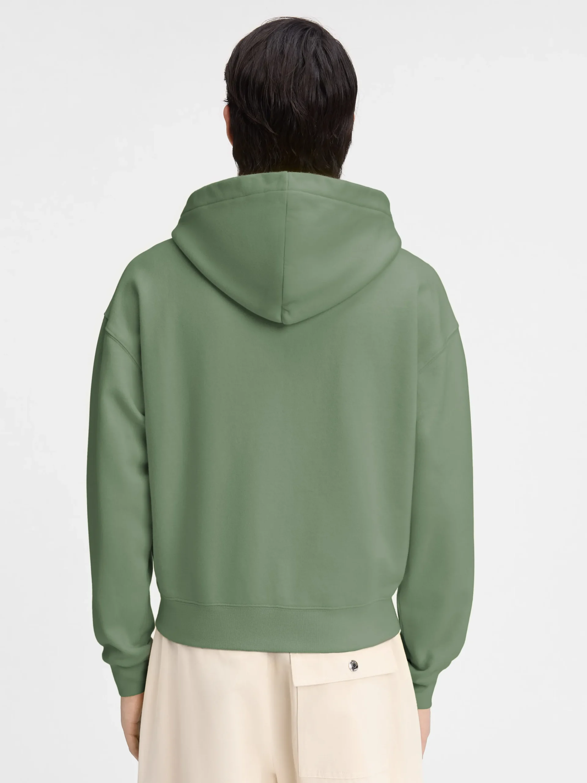 Hot Jacquemus De Gros Grain hoodie met rits LightGreen