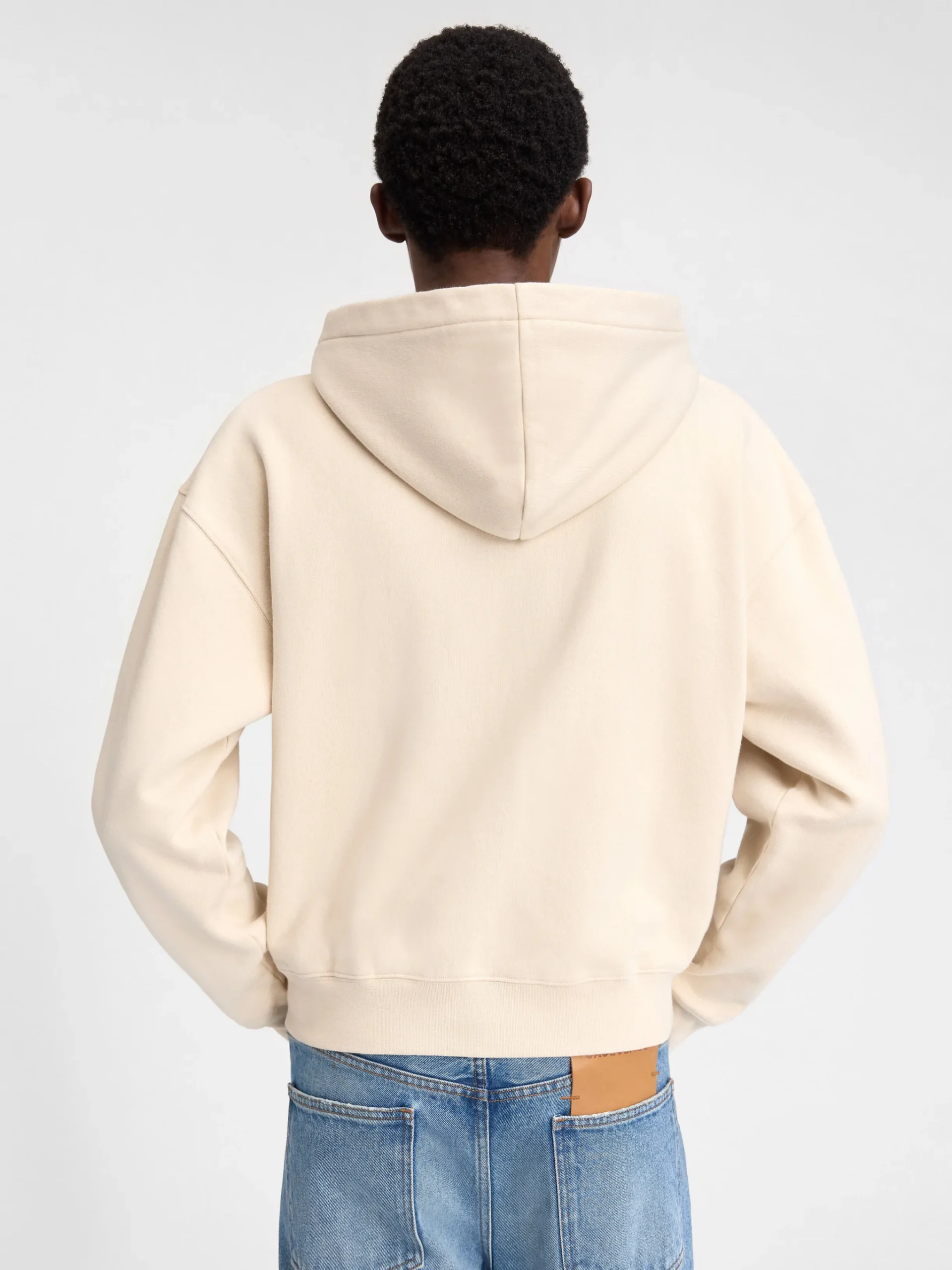 Discount Jacquemus De Gros Grain hoodie met rits Beige