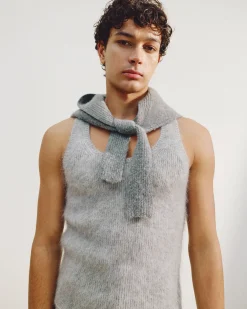 Fashion Jacquemus De Gros Grain sjaal DarkGrey