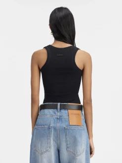 Discount Jacquemus De Gros Grain tanktop Black