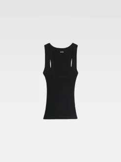 Discount Jacquemus De Gros Grain tanktop Black