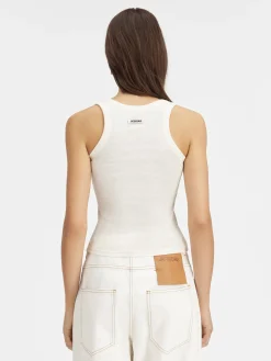 Online Jacquemus De Gros Grain tanktop White