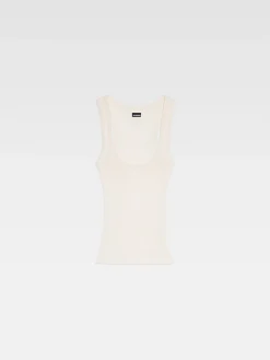 Online Jacquemus De Gros Grain tanktop White