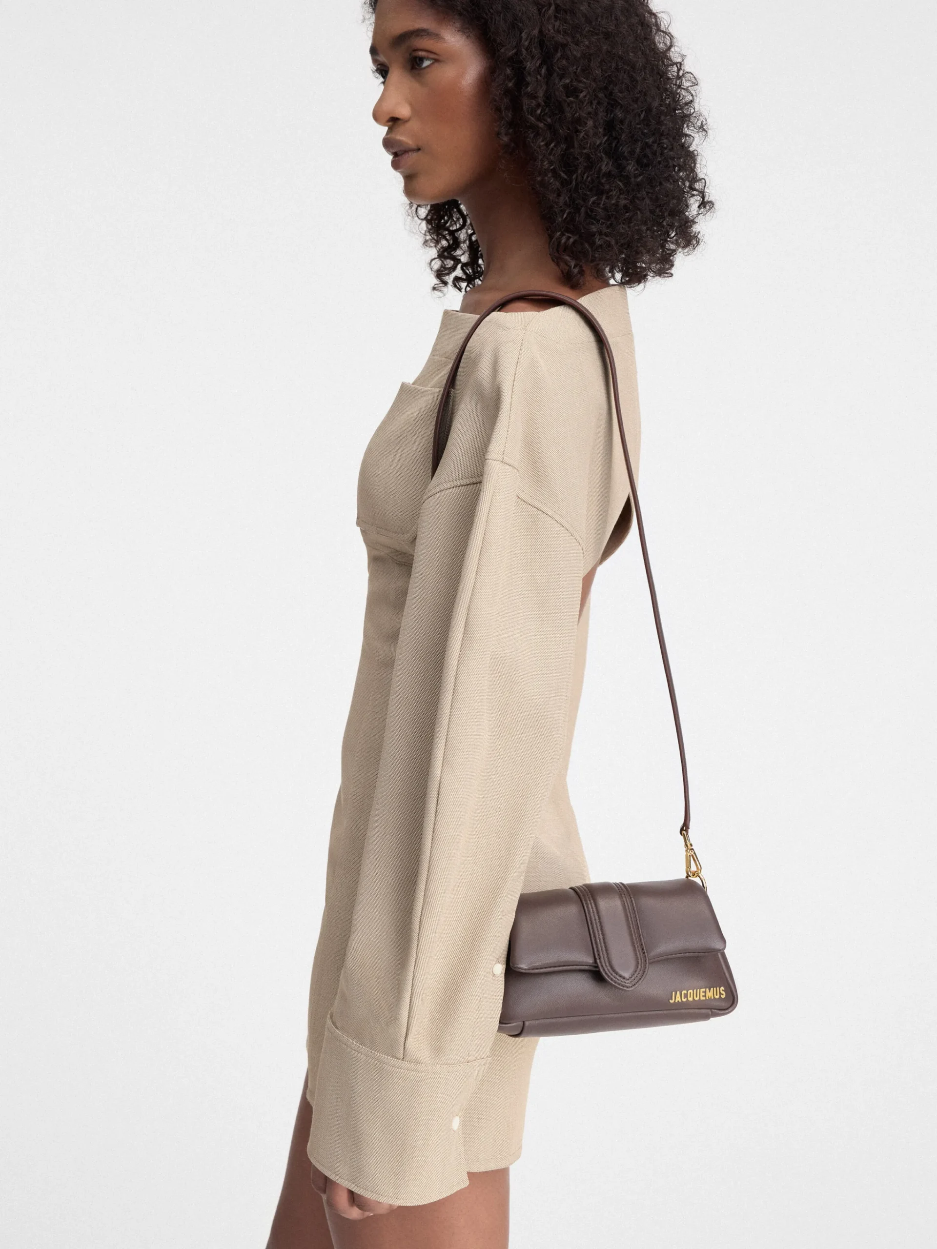 Fashion Jacquemus De kleine Bambimou MediumBrown