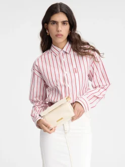 New Jacquemus De kleine Rond Carr&eacute; clutch LightIvory